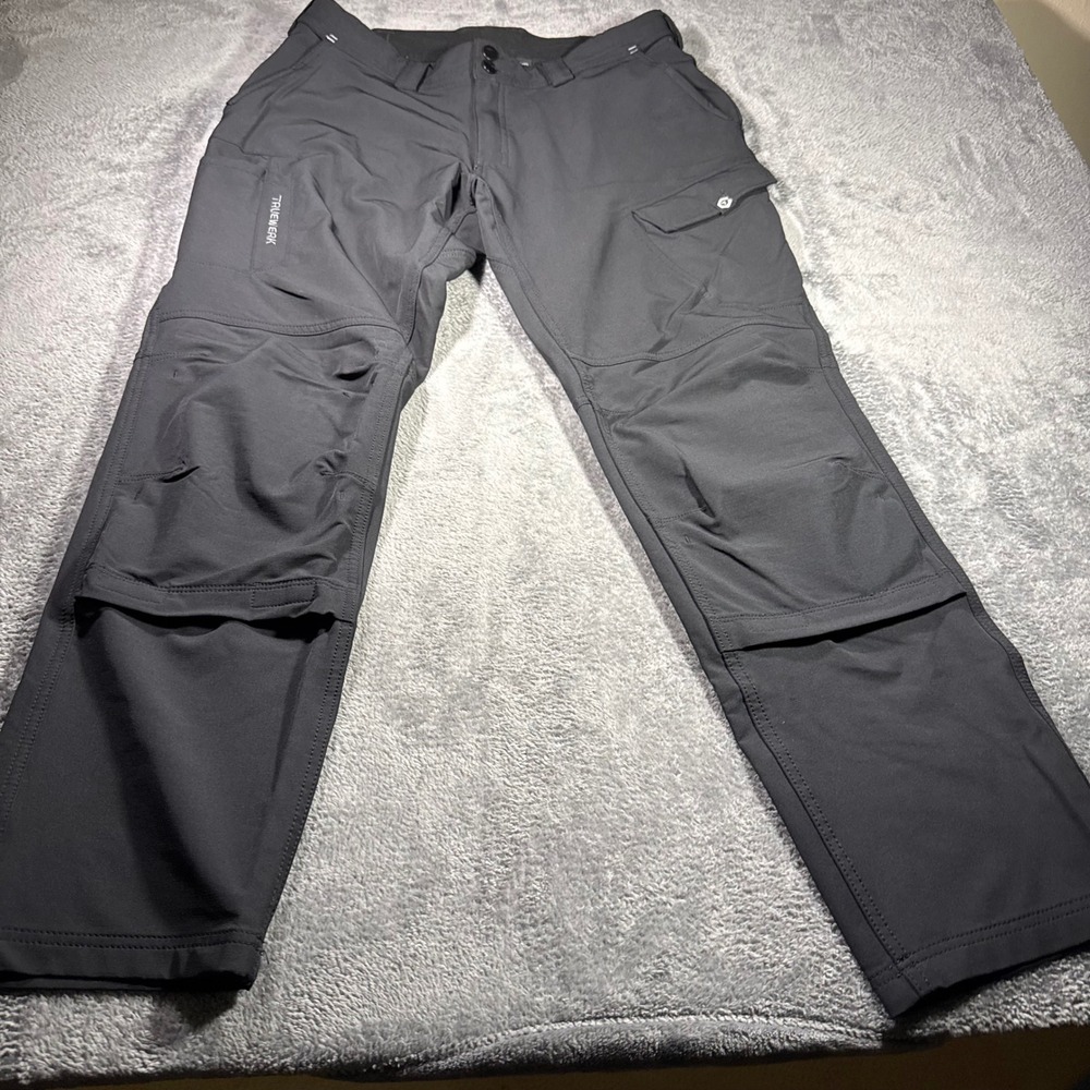 Truewerk XP Werkpant Mens 36x32 Black Technical Utility Cargo Pants Knee Pants